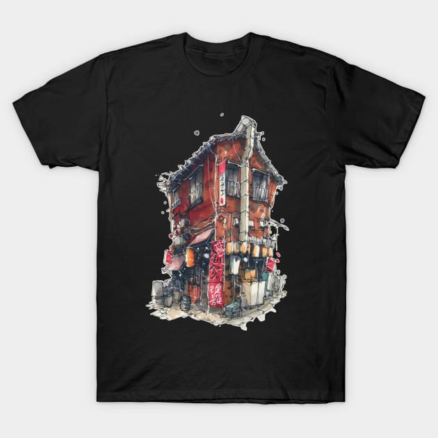 Red house T-Shirt by Housesketcher